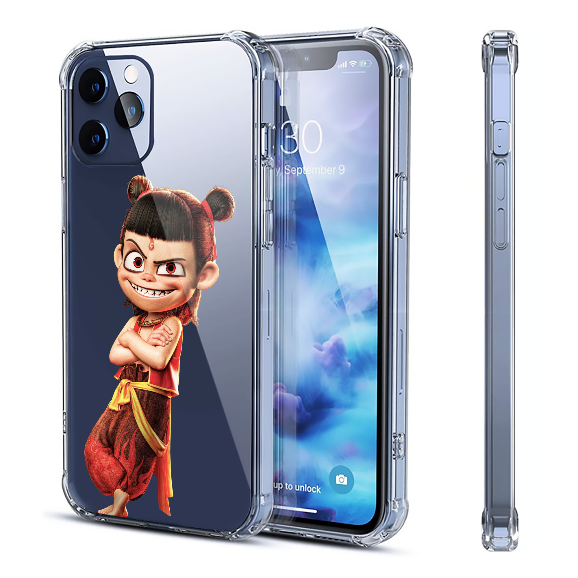 （画像用） Ne Zha 2 ナタ 魔童の大暴れ 【iPhone 12シリーズ対応】透明スマホケース（クリアソフトケース）